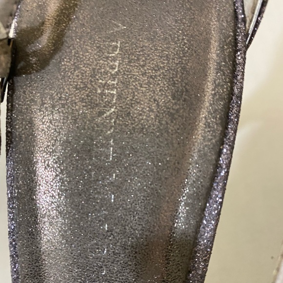 Adrienne Maloof dress sandal. Silver/Grey sparkle, 3inch heel. Size 10M - Picture 5 of 5